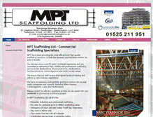 Tablet Screenshot of mpt-scaffolding.co.uk